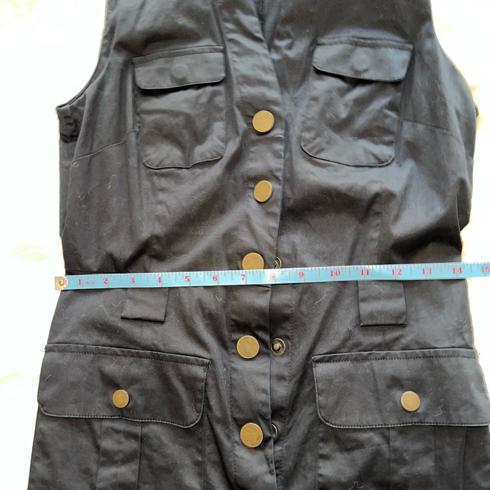 Banana Republic sleeveless black cargo shift dress size 2 - Picture 6 of 12